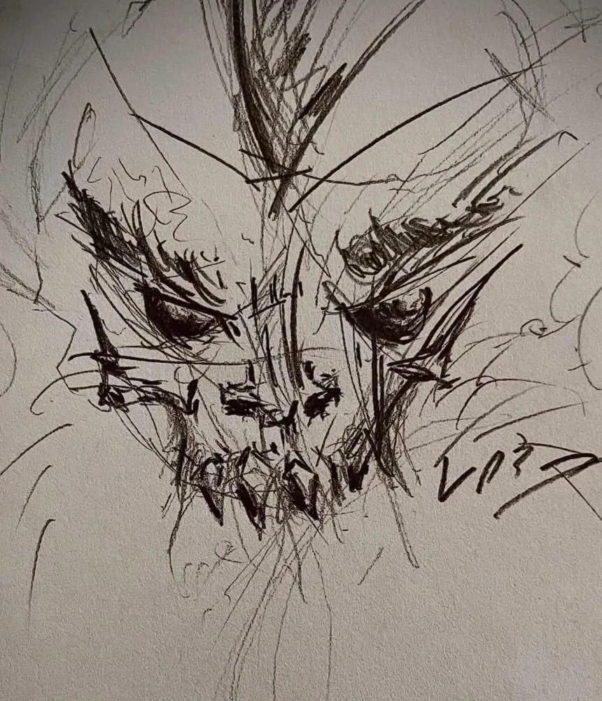 Schizzo: creatura demoniaca
